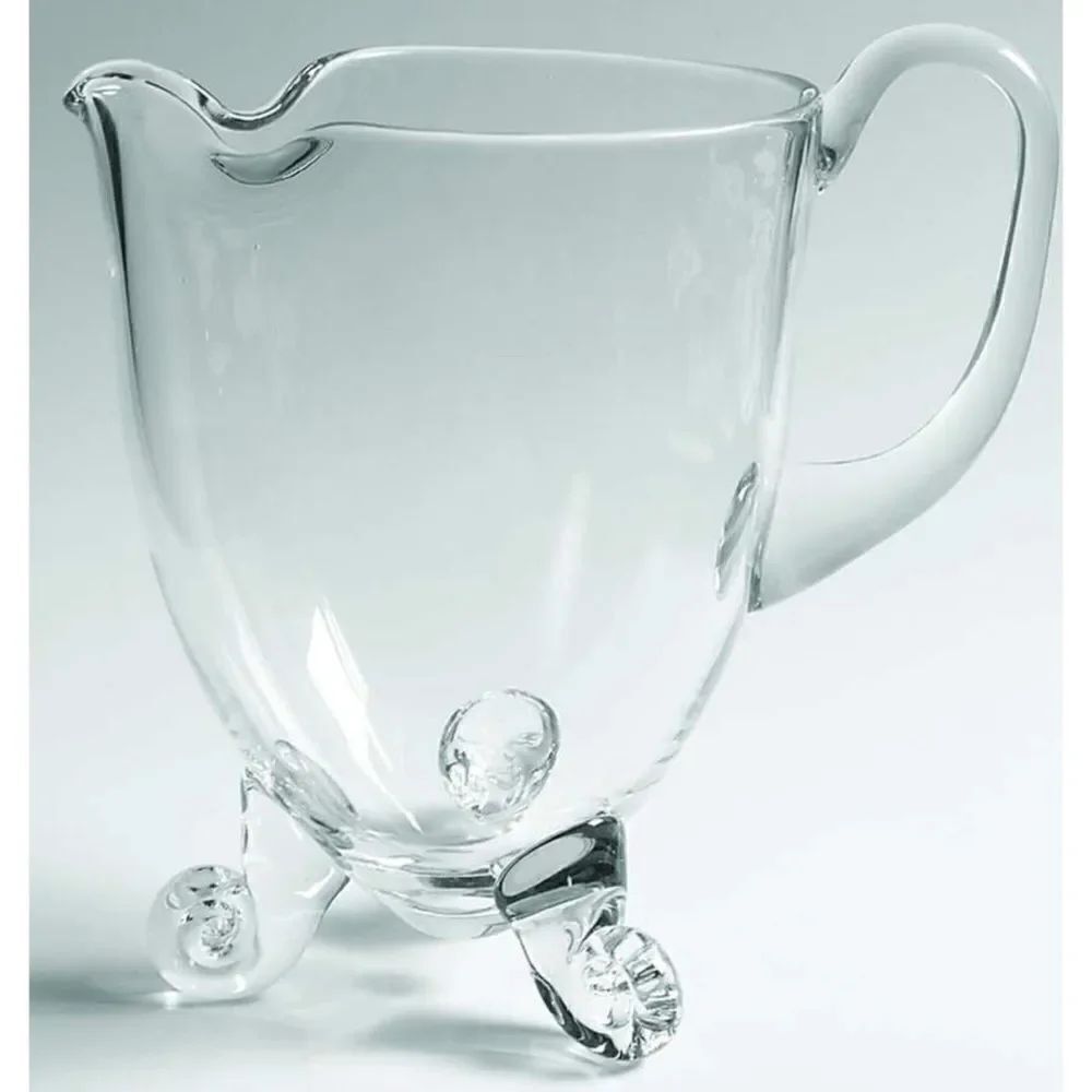 CRYSTAL CLEAR INDUSTRIES Kimberly ( 3 Footed) Pitcher / Pristine